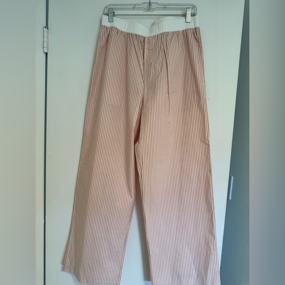NWT BY MALENE BIRGER HELSY STRIPE BOXER PANT W/ CONTRAST WAIST BAND- SIZE 10 - Picture 7 of 8